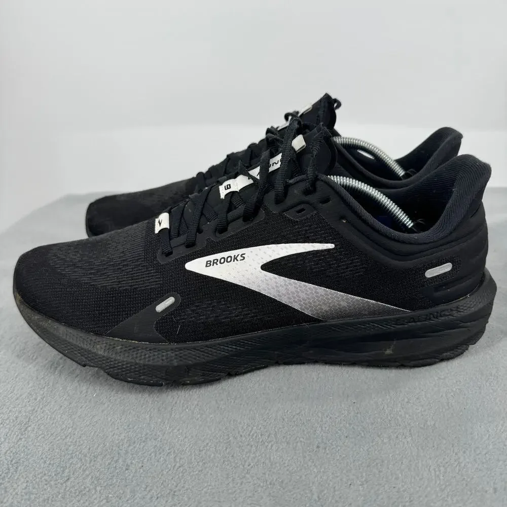 Brooks Launch 9 Shoes Mens Size 12 Black Speed Neutral Running Sneakers DNA Sole